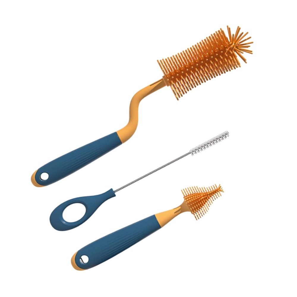 Anneome Silicone Cleaning Brush Bottle Brush Set Bottle Cleaner Pacifier Cleaner Water Nursing