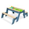 LCKLUCKIDS Kids 3-in-1 Sand & Water Activity Table, Wood Outdoor Convertible Picnic Table, 2 Play Boxes, Removable Top, Picnic Table for Outdoor Backyard Patio Play (Blue) view 1