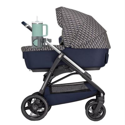 Stoller/Bassinet Cup Holder. Stroll n Sip. for Hot or Cold Beverages. Strong and Secure Fit. Fits Most Strollers & Bassinets (Black)