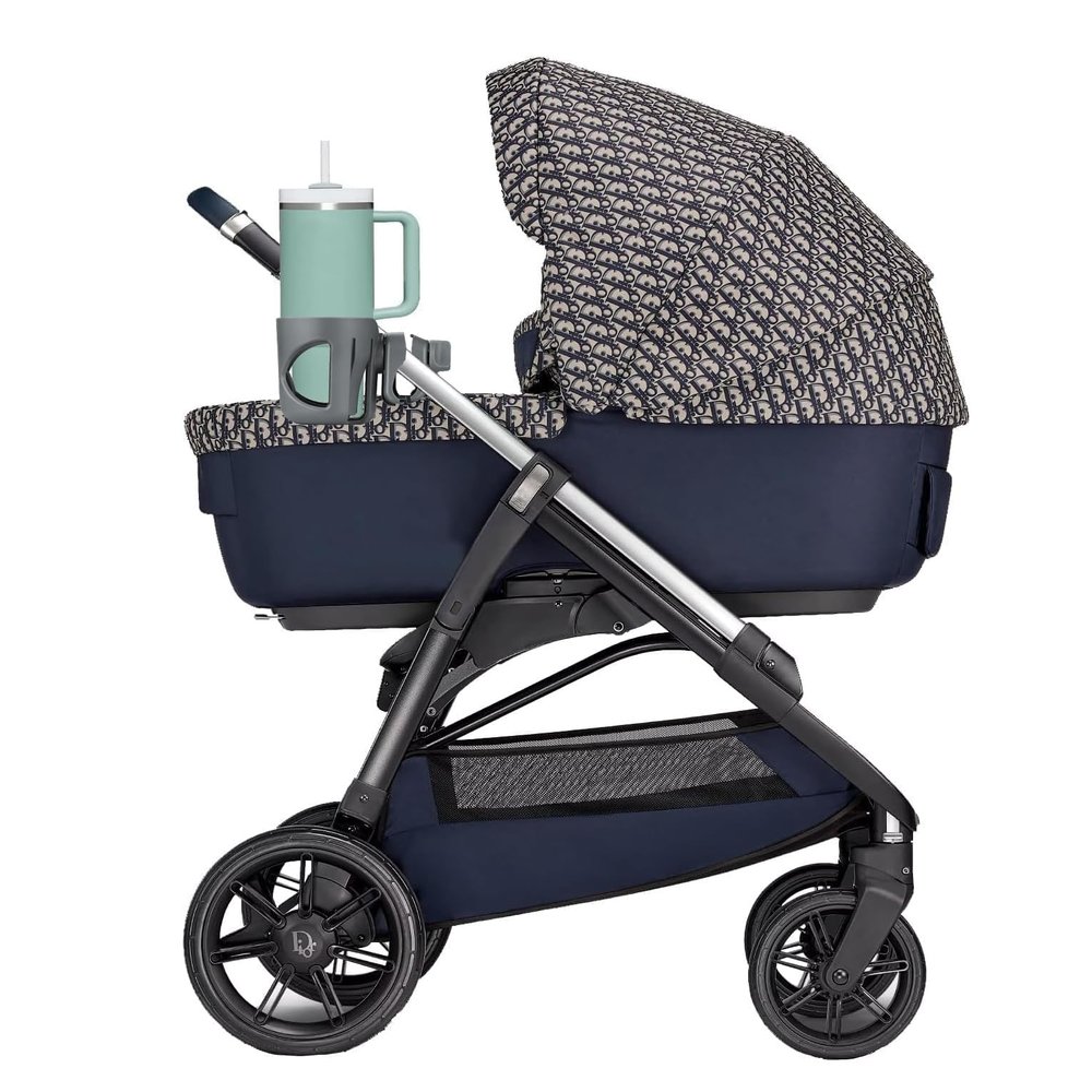 Stoller/Bassinet Cup Holder. Stroll n Sip. for Hot or Cold Beverages. Strong and Secure Fit. Fits Most Strollers & Bassinets (Black)