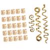 28pcs Dreadlock Jewelry Bead Hair Coils for Braids Alloy Golden view 1