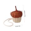 PACKOVE Mini Rattan Handheld Bag for Boy Girl Lightweight Photography Prop Natural Woven Rattan Pouch Durable and Sturdy Design for Boy Outdoor Adventures and Playtime view 3