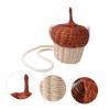PACKOVE Mini Rattan Handheld Bag for Boy Girl Lightweight Photography Prop Natural Woven Rattan Pouch Durable and Sturdy Design for Boy Outdoor Adventures and Playtime view 4
