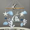 Ocean Baby Mobile boy Ship Nursery Decor Nautical Crib Baby Mobile Sea Mobile Felt Hanging Mobile Coastal Ocean Baby Shower Gift view 4