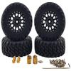 NHX RC 1.2" Crawler Tires w/Alum Beadlock Wheel (4) for 1/18 TRX-4M Super Soft -Black view 1
