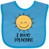 inktastic I Love My Nonno Cute Sunshine Baby Bib Turquoise 435b1 view 1