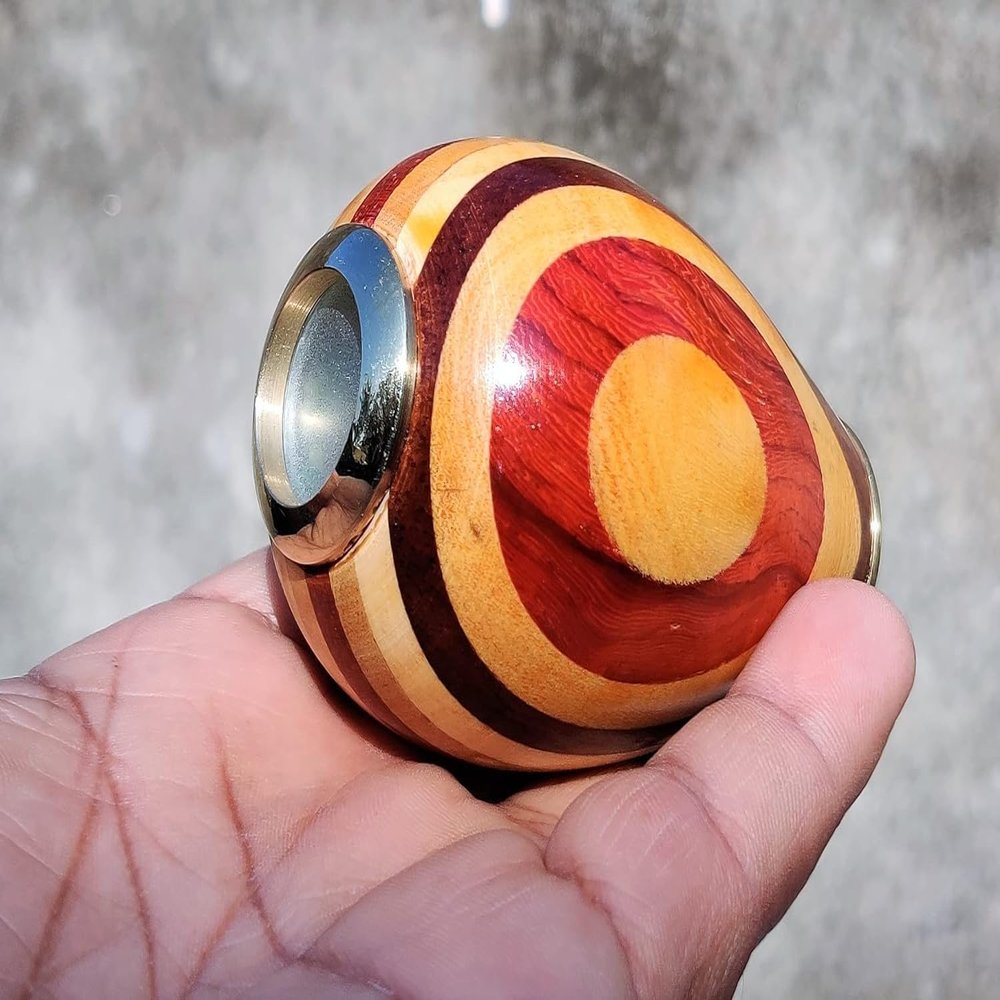Generic Egg Shape Wooden Handheld Size Kaleidoscope, Multi, Standard, Small