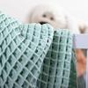 100% Cotton Waffle Weave Baby&Kids Blanket, Deep Textured, Thermal, Breathable, Three Dimensional, Ultra Soft, All Seasons, Unisex, Luxury, Swaddling Blanket (Green) view 1