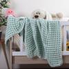 100% Cotton Waffle Weave Baby&Kids Blanket, Deep Textured, Thermal, Breathable, Three Dimensional, Ultra Soft, All Seasons, Unisex, Luxury, Swaddling Blanket (Green) view 2