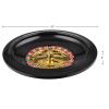 Roulette Table Wheel - 10 Inch Poker Roulette Wheel Set with Spinning Brass Turret and 2 Metal Balls Included - Casino Night Games for Home, Work Events, or Parties by Trademark Games (Black) view 3