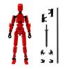 MerryXD T13 3D Action Figure,Assembly Completed Dummy Nova Titan Lucky 13 Action Figure 3D Printed Multi-Jointed Movable Toy Red view 1