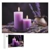 1000 PCS Jigsaw Puzzle for Adults Personalized Picture Puzzle Purple Lavender with Candles Customized Wooden Puzzle for Family, Birthday, Wedding, Game Nights Gifts Animal Puzzle view 1