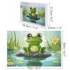1000 PCS Jigsaw Puzzle for Adults Personalized Picture Puzzle Frog in A Pond Customized Wooden Puzzle for Family, Birthday, Wedding, Game Nights Gifts Animal Puzzle view 2