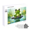 1000 PCS Jigsaw Puzzle for Adults Personalized Picture Puzzle Frog in A Pond Customized Wooden Puzzle for Family, Birthday, Wedding, Game Nights Gifts Animal Puzzle view 4