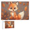 1000 PCS Jigsaw Puzzle for Adults Personalized Picture Puzzle Fall Fox Customized Wooden Puzzle for Family, Birthday, Wedding, Game Nights Gifts Animal Puzzle view 1