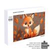 1000 PCS Jigsaw Puzzle for Adults Personalized Picture Puzzle Fall Fox Customized Wooden Puzzle for Family, Birthday, Wedding, Game Nights Gifts Animal Puzzle view 4