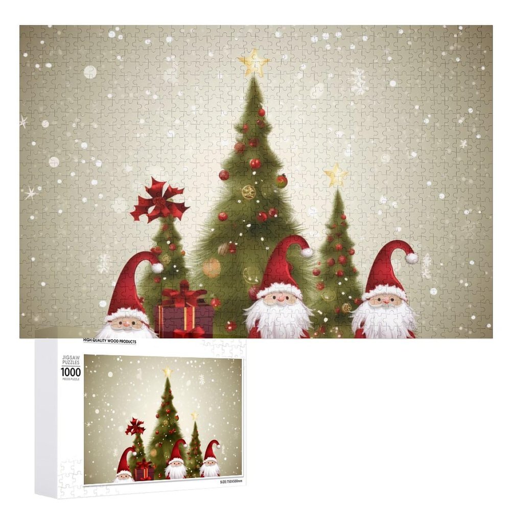 1000 PCS Jigsaw Puzzle for Adults Personalized Picture Puzzle Merry Christmas Customized Wooden Puzzle for Family, Birthday, Wedding, Game Nights Gifts Animal Puzzle
