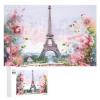 1000 PCS Jigsaw Puzzle for Adults Personalized Picture Puzzle Paris Eiffel Tower with Flowers Customized Wooden Puzzle for Family, Birthday, Wedding, Game Nights Gifts Animal Puzzle view 1