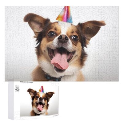 1000 PCS Jigsaw Puzzle for Adults Personalized Picture Puzzle Funny Dog Customized Wooden Puzzle for Family, Birthday, Wedding, Game Nights Gifts Animal Puzzle