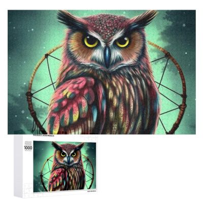 1000 PCS Jigsaw Puzzle for Adults Personalized Picture Puzzle Owl Customized Wooden Puzzle for Family, Birthday, Wedding, Game Nights Gifts Animal Puzzle