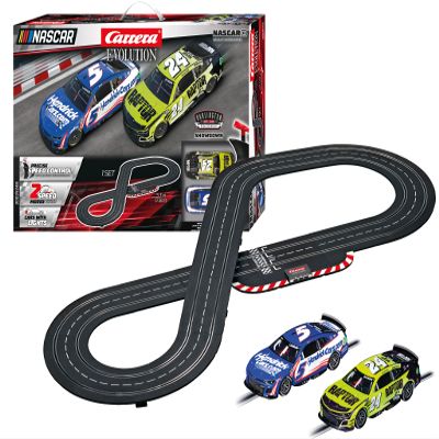 Carrera Evolution - 20025248 I NASCAR I Race Track Set | Race Track with Licensed Slot Cars | Up to 2 Players | For Children from 8 Years and Adults I Carrera Track