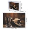 1000 PCS Jigsaw Puzzle for Adults Personalized Picture Puzzle Cowboy Black Hat Western Boots Customized Wooden Puzzle for Family, Birthday, Wedding, Game Nights Gifts Animal Puzzle view 2