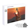 1000 PCS Jigsaw Puzzle for Adults Personalized Picture Puzzle Giraffe at Sunset Customized Wooden Puzzle for Family, Birthday, Wedding, Game Nights Gifts Animal Puzzle view 4
