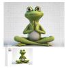 500 PCS Jigsaw Puzzle for Adults Personalized Picture Puzzle The Funny Frog Doing Yoga Customized Wooden Puzzle for Family, Birthday, Wedding, Game Nights Gifts Animal Puzzle view 1