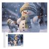 1000 PCS Jigsaw Puzzle for Adults Personalized Picture Puzzle Winter Snowman Customized Wooden Puzzle for Family, Birthday, Wedding, Game Nights Gifts Animal Puzzle view 1
