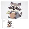 1000 PCS Jigsaw Puzzle for Adults Personalized Picture Puzzle Cute Raccoon Customized Wooden Puzzle for Family, Birthday, Wedding, Game Nights Gifts Animal Puzzle view 1