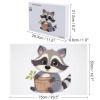 1000 PCS Jigsaw Puzzle for Adults Personalized Picture Puzzle Cute Raccoon Customized Wooden Puzzle for Family, Birthday, Wedding, Game Nights Gifts Animal Puzzle view 2