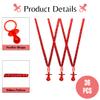 36 Pieces It's a Boy Baby Shower Pacifiers Necklace Acrylic Baby Party Favors Charm Pacifiers Necklace Baby Shower Party Decorations Table Scatter (Red) view 3