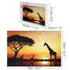 1000 PCS Jigsaw Puzzle for Adults Personalized Picture Puzzle Giraffe Sunset Customized Wooden Puzzle for Family, Birthday, Wedding, Game Nights Gifts Animal Puzzle view 2