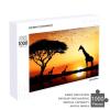 1000 PCS Jigsaw Puzzle for Adults Personalized Picture Puzzle Giraffe Sunset Customized Wooden Puzzle for Family, Birthday, Wedding, Game Nights Gifts Animal Puzzle view 4