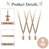 36 Pieces It's a Boy Baby Shower Pacifiers Necklace Acrylic Baby Party Favors Charm Pacifiers Necklace Baby Shower Party Decorations Table Scatter (Tan) view 3