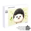 1000 PCS Jigsaw Puzzle for Adults Personalized Picture Puzzle Cute Hedgehog Customized Wooden Puzzle for Family, Birthday, Wedding, Game Nights Gifts Animal Puzzle view 4