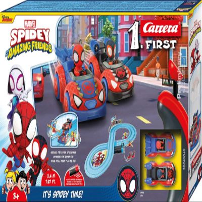 Carrera - 20063049 - Carrera First I Spidey Web Spinners Race Track Set I Car for Racetrack | Racetracks and Licensed Slot Cars | Up to 2 Players | for Children from 3 Years and Adults