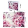 1000 PCS Jigsaw Puzzle for Adults Personalized Picture Puzzle Pink Flowers and Butterfly Customized Wooden Puzzle for Family, Birthday, Wedding, Game Nights Gifts Animal Puzzle view 2