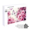 1000 PCS Jigsaw Puzzle for Adults Personalized Picture Puzzle Pink Flowers and Butterfly Customized Wooden Puzzle for Family, Birthday, Wedding, Game Nights Gifts Animal Puzzle view 4