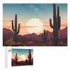 1000 PCS Jigsaw Puzzle for Adults Personalized Picture Puzzle Desert with Cactus Customized Wooden Puzzle for Family, Birthday, Wedding, Game Nights Gifts Animal Puzzle view 1