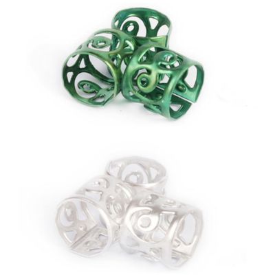 100pcs Mixed Color Aluminum Hair Coil Dreadlocks Braiding Rings Xmas