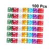 100pcs Mixed Color Aluminum Hair Coil Dreadlocks Braiding Rings Xmas view 3