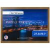 ArtToFrames 27.5x19.7 INCH / 70x50 CM Multi Frame for 1000 piece Puzzles.This 1.13 Inch Custom Wood Puzzle Frame is Antique Yellow - Comes with Economy Acrylic (PuzzleE115422-27.5x19.7) view 1