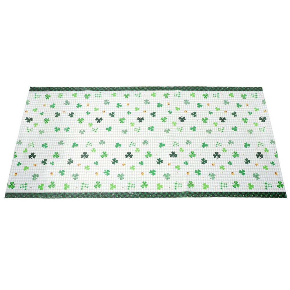 POPETPOP Shamrock Table Cloth for Patrick's Day Festive Table Cover Pattern Washable for Parties Dining and Celebrations