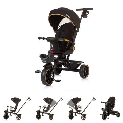 Chipolino Tricycle Max Sport 2 in 1, Cup Holder, Reversible Seat, Basket, Colour: Black