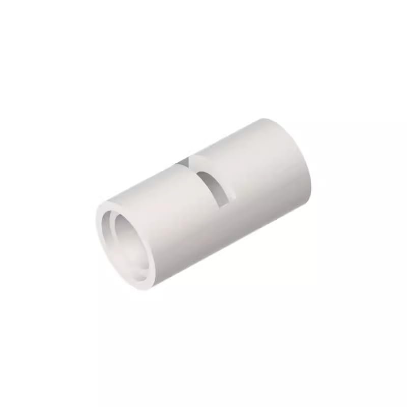 Gobricks 62462 29219 Technic Pin Connector Round (Slotted), White, 50 pcs