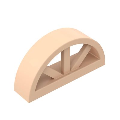 Gobricks GDS-873 20309 Window 1x4x1 2/3 With Spoked Rounded Top, 50 pcs