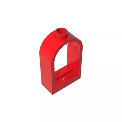 Gobricks GDS-872 30044 Window 1x2x2 2/3 With Rounded Top, Red, 50 pcs