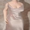 1/6 Scale Female Clothes,Female Silk Dress Long Skirt Slip Dress Clothing for 12inch PH TBL JO Worldbox Action Figure Body (Champagne) view 2
