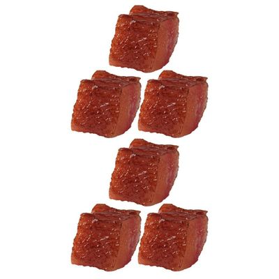 Abaodam 6pcs Realistic Fake Meat Models for Kitchen Decoration Photography Props Educational Tools Simulated Beef Block for Home School Festival Displays